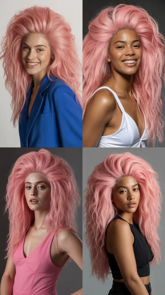  Voluminous Puff Pink Ponytail