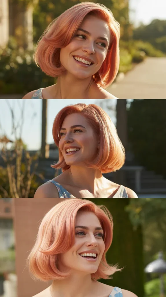 Neon Pink Asymmetrical Cut with Side Part