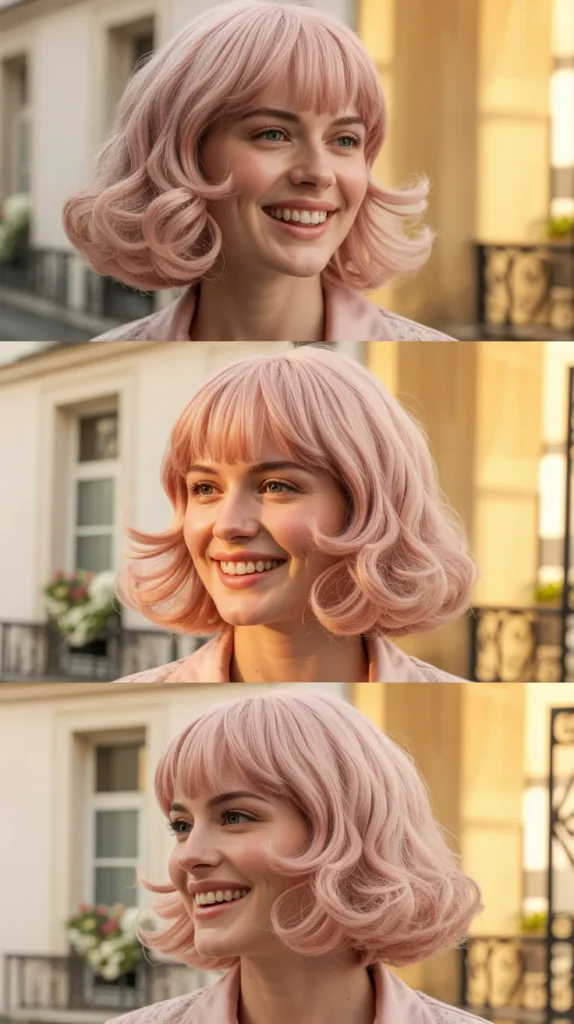 Magenta Crimped Updo