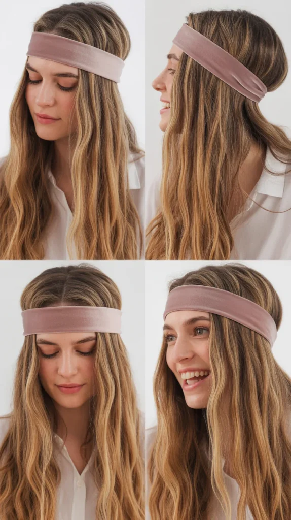 Half-Up Half-Down Headband Style