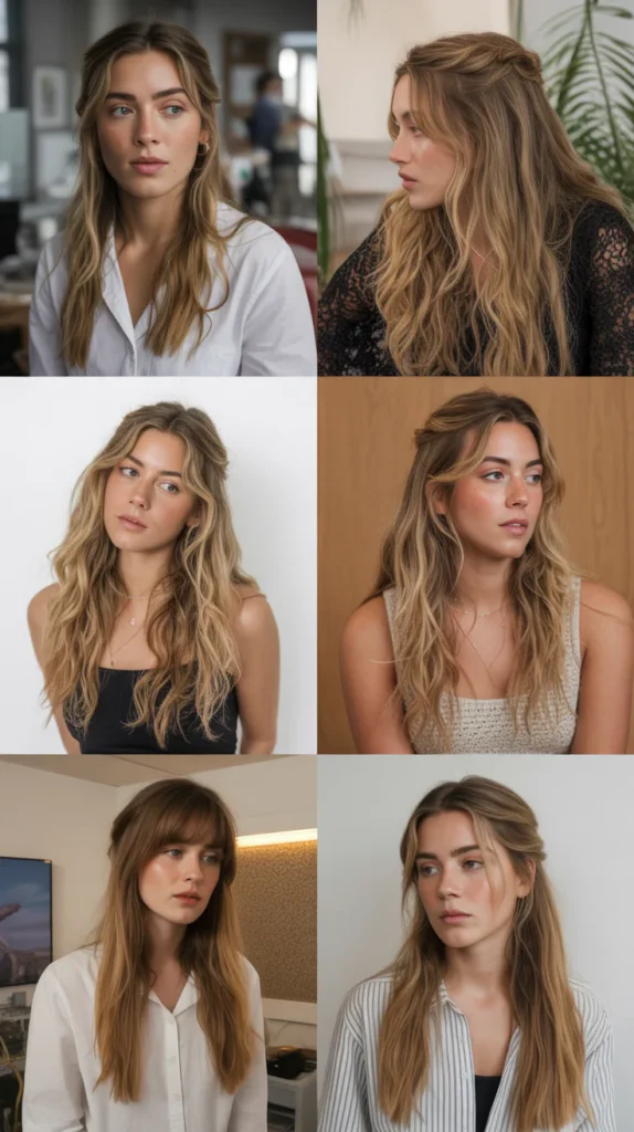  Boho Half-Up with Loose Waves