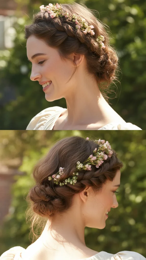  Loose Romantic Bun with Ribbon