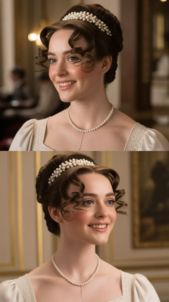 Regency Chignon with Ringlet Curls