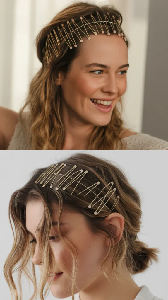 Stacked Bobby Pin Headband Alternative
