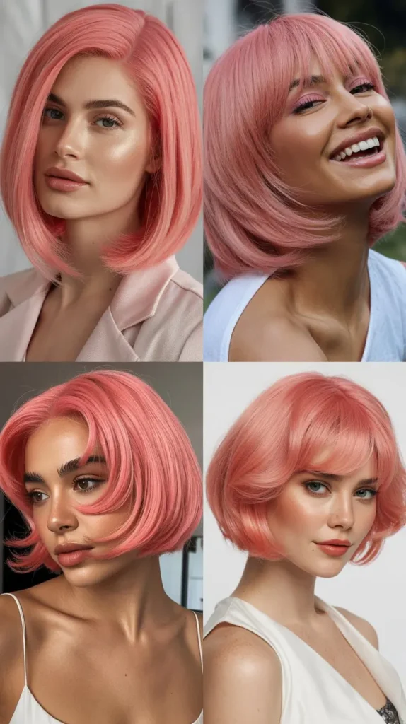 Strawberry Pink Bob Wig
