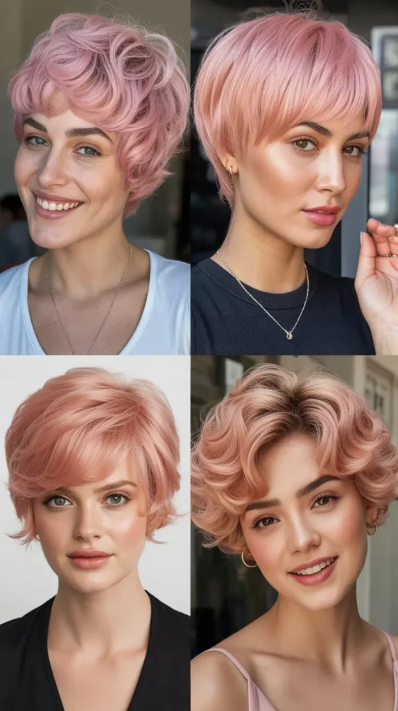 Blush Pink Pixie Cut Wig