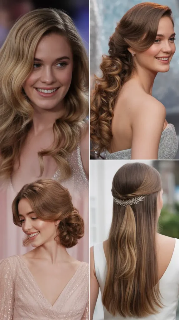 Glitter Root Prom Hair