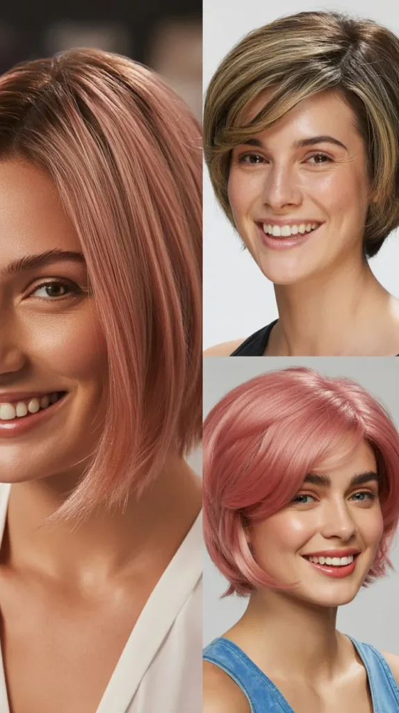 Bubblegum Pink Layered Bob Wig