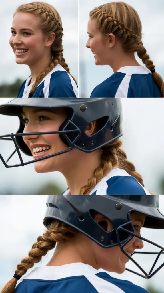 French Braid Under the Helmet