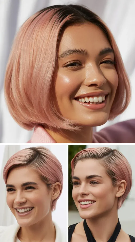 Candy Pink Slicked-Back Wig