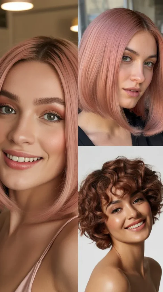 Deep Rose Short Curly Wig