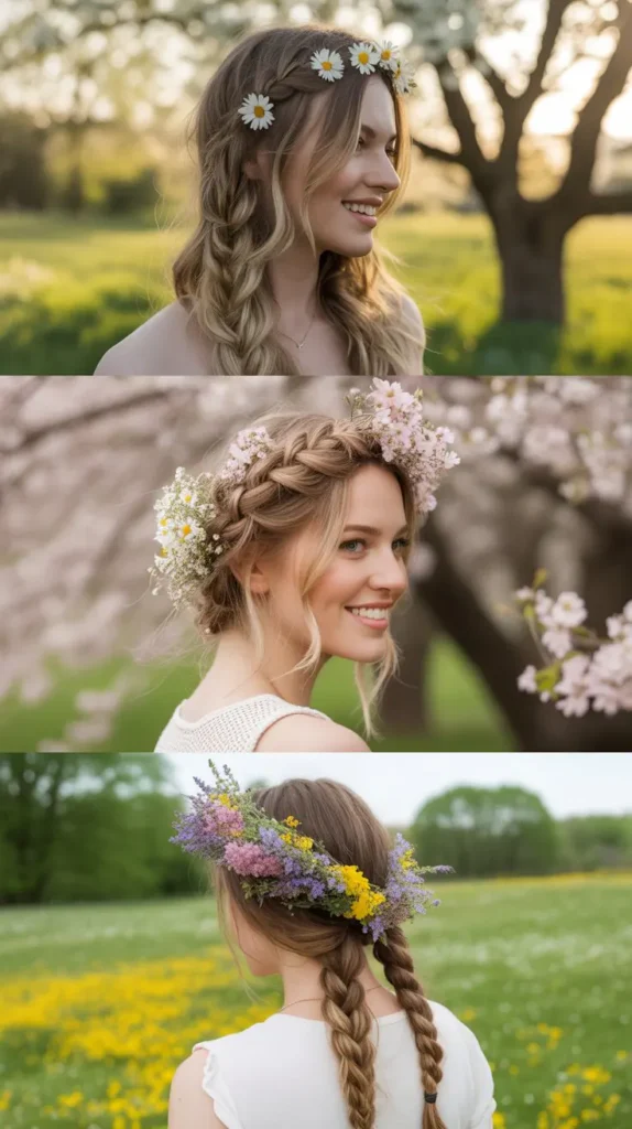 Boho Braided Flower Crown