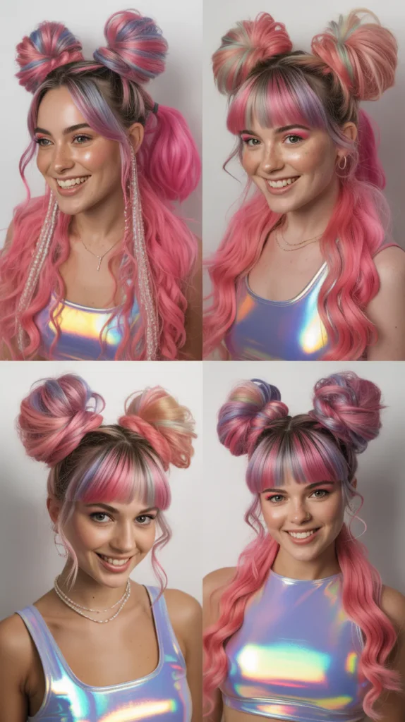 Space Buns Pink Ponytail Hybrid