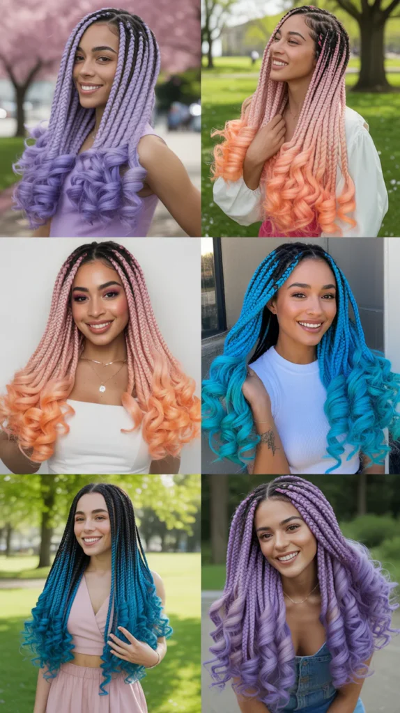 Jumbo Spring Braids With Ombre Color
