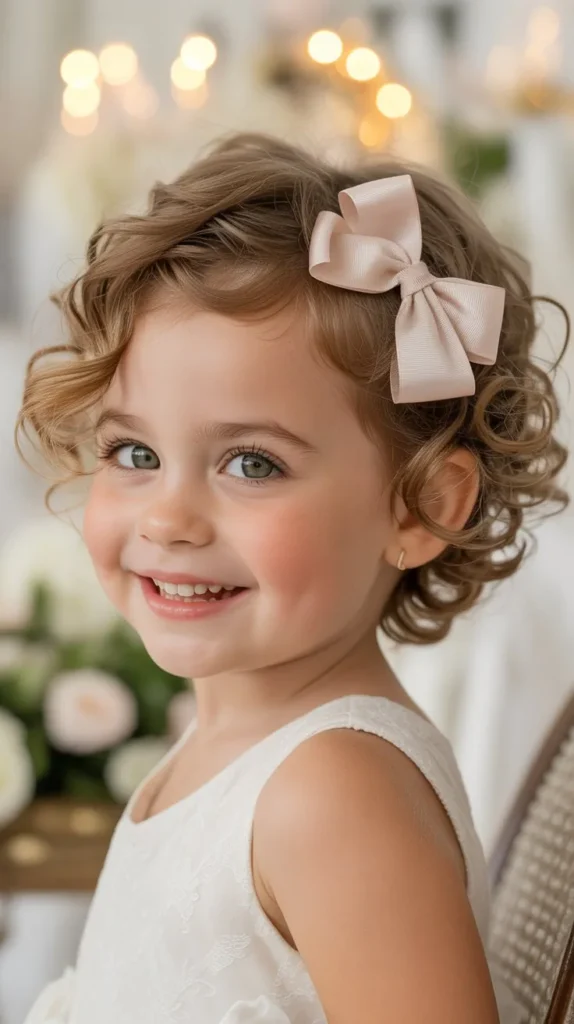 Curly Pixie with Bow