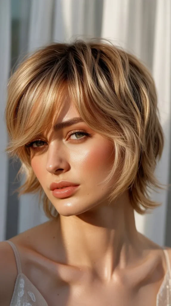 Short Shag with Bridal Glow