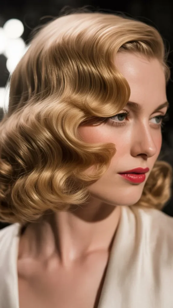 3. Vintage Hollywood Waves