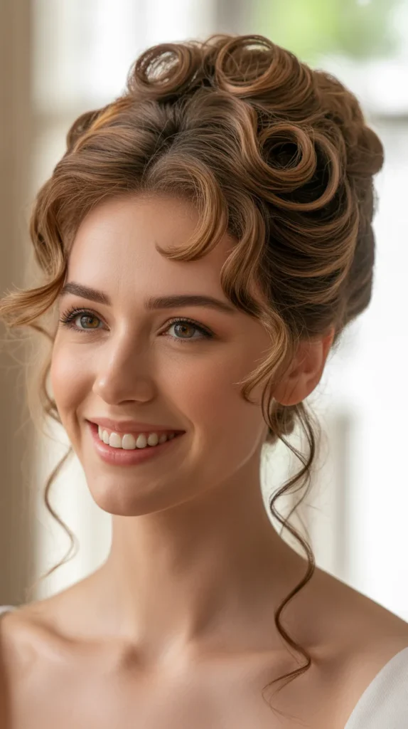 The Daphne Bridgerton Signature Curled Updo