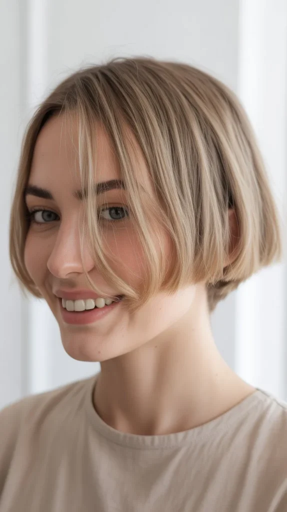 Short Ash Blonde Hair with Minimalist Style