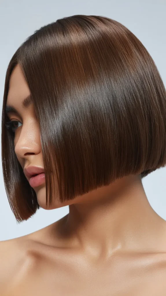 Modern Blunt Bob with Shine
