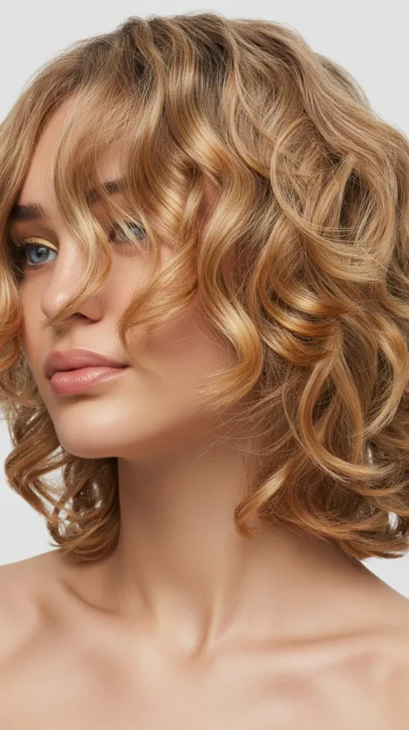 Textured Lob with Soft Curls
