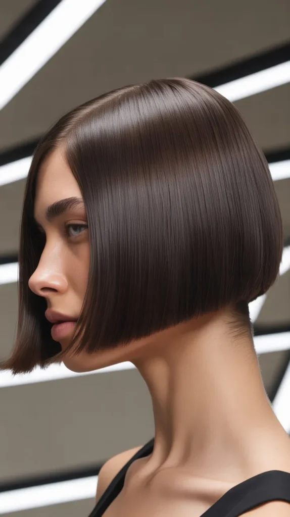 7. Side-Parted Blunt Cut