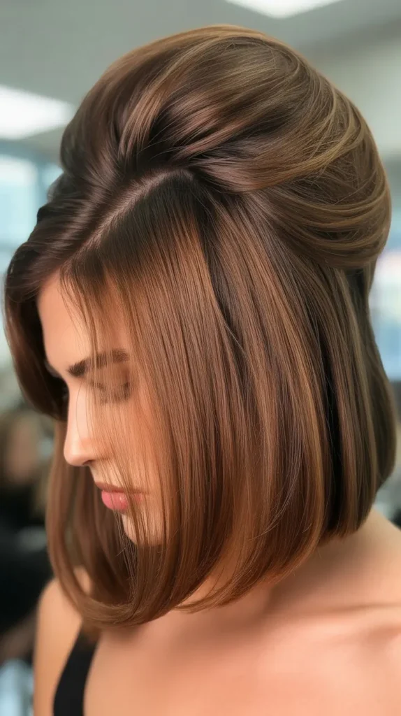 Side-Swept Bob with Volume Crown