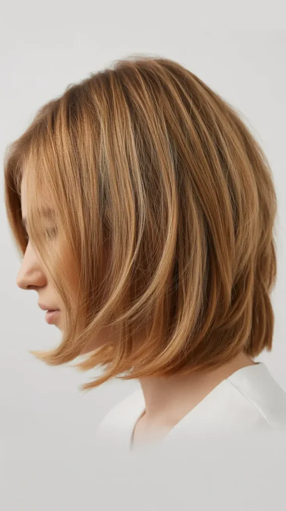 9. Layered Bob with Soft Volume