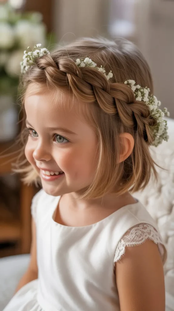 Braided Halo for Short Hair