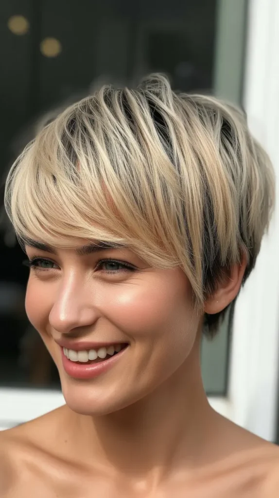Frosted Blonde Cropped Cut