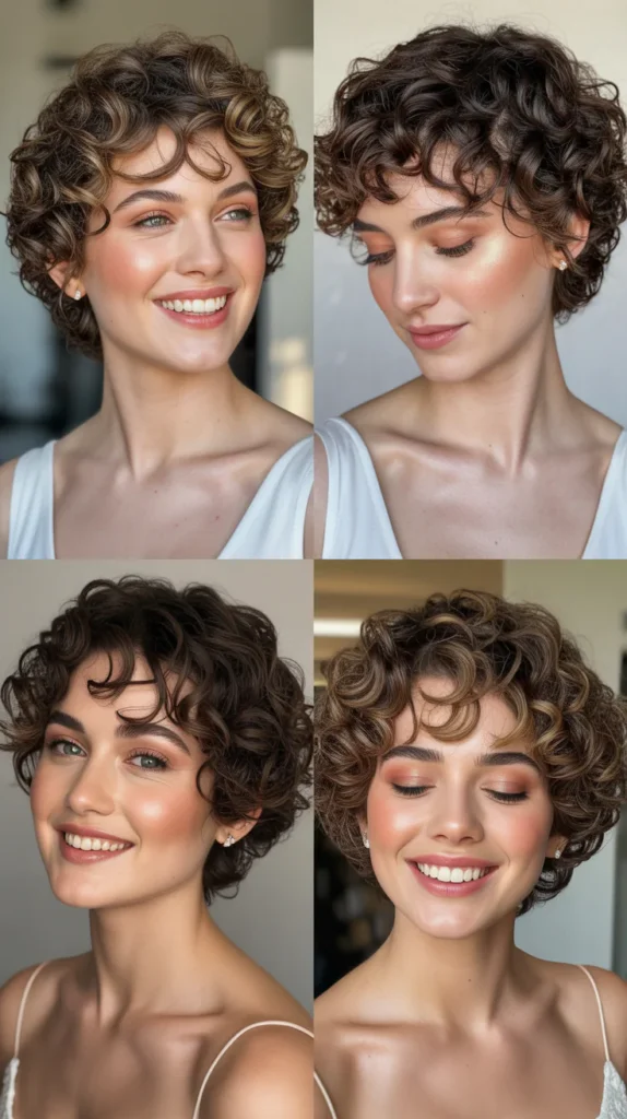Curly Pixie with Volume