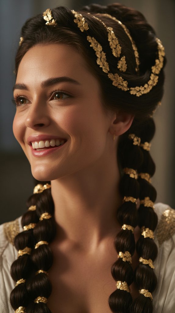 Pinned-Back Waves with Gold Leaf