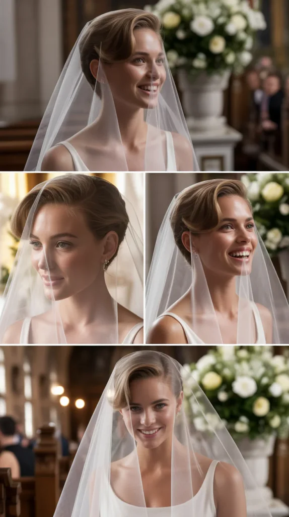 Short Hair with Veil