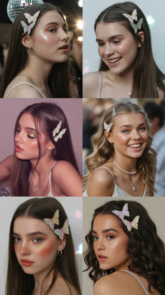 Butterfly Clip Half-Up Style