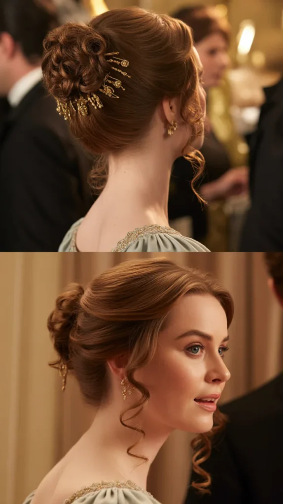 French Twist with Loose Tendrils