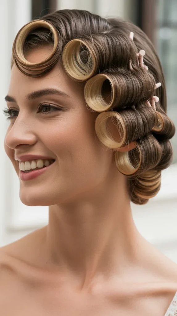 Elegant Side Pin Curls