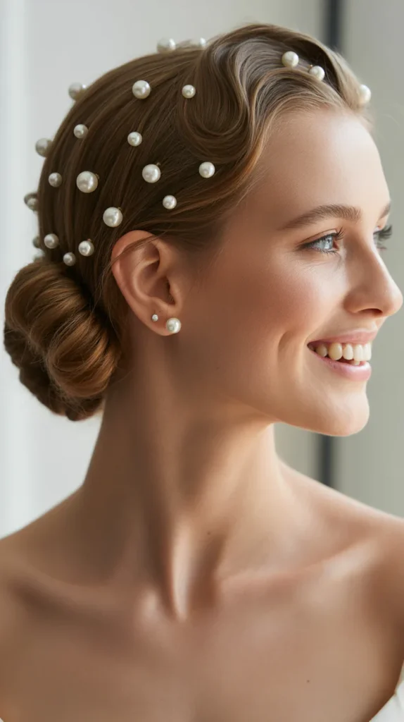 Pearl-Studded Mini Bun