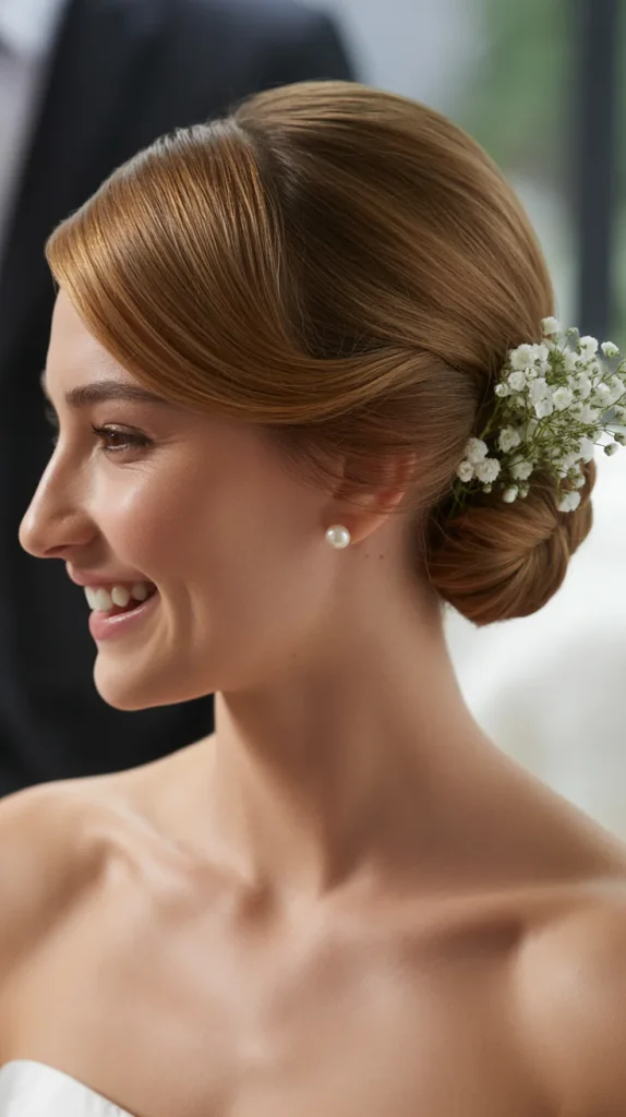 Sleek French Roll for Short Hair