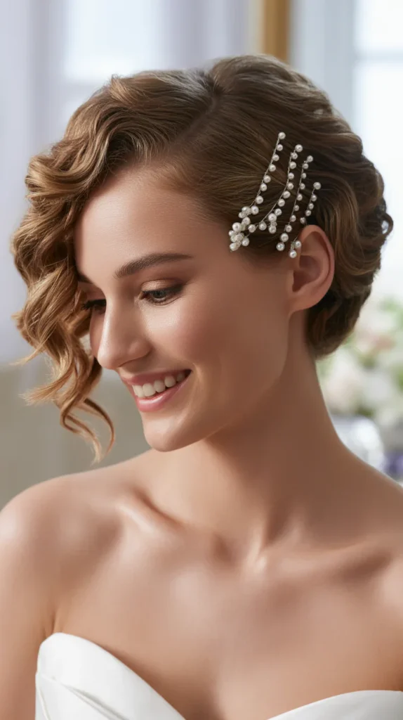 Side-Swept Curly Updo