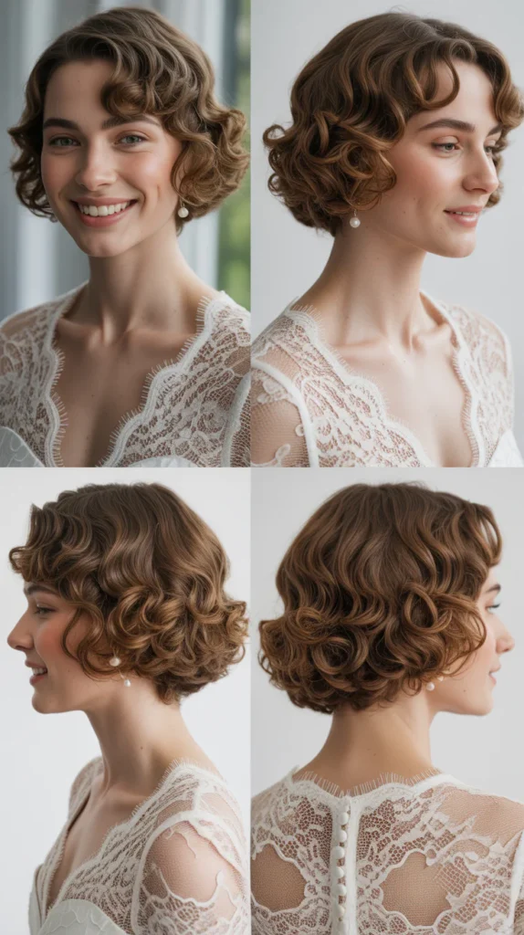 Soft Curled Short Bob