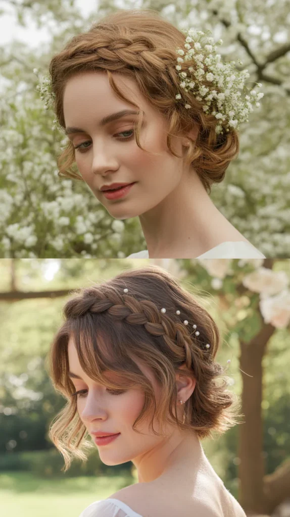 Braided Crown Accent for Short Hair