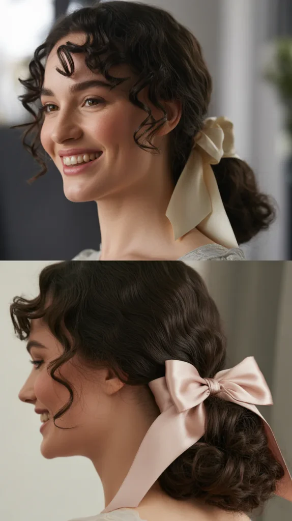 Romantic Curly Low Ponytail