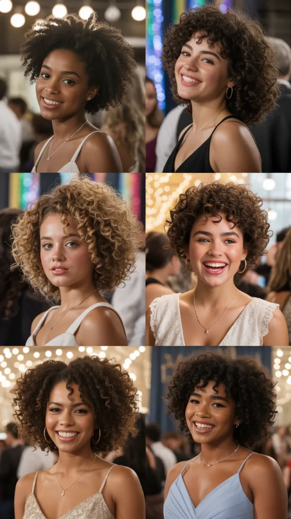 Voluminous Curly Updo for Natural Hair