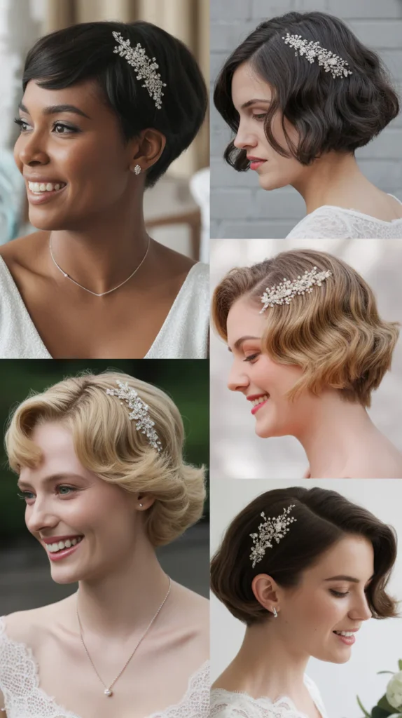 Short Hair with Sparkling Comb