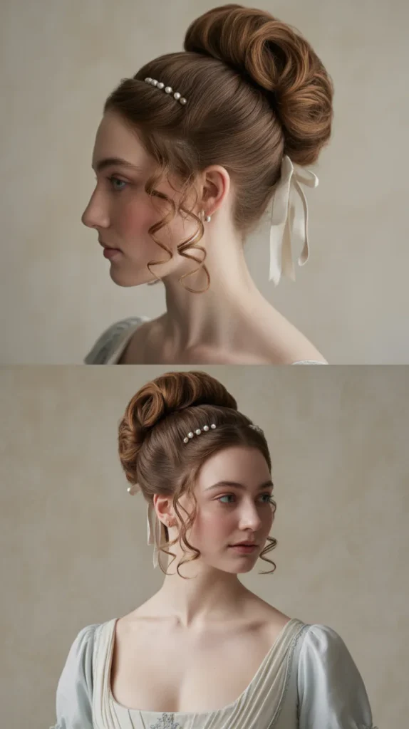 High Bun with Ringlets