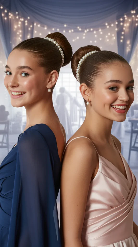 Pearl-Pinned Sleek Bun