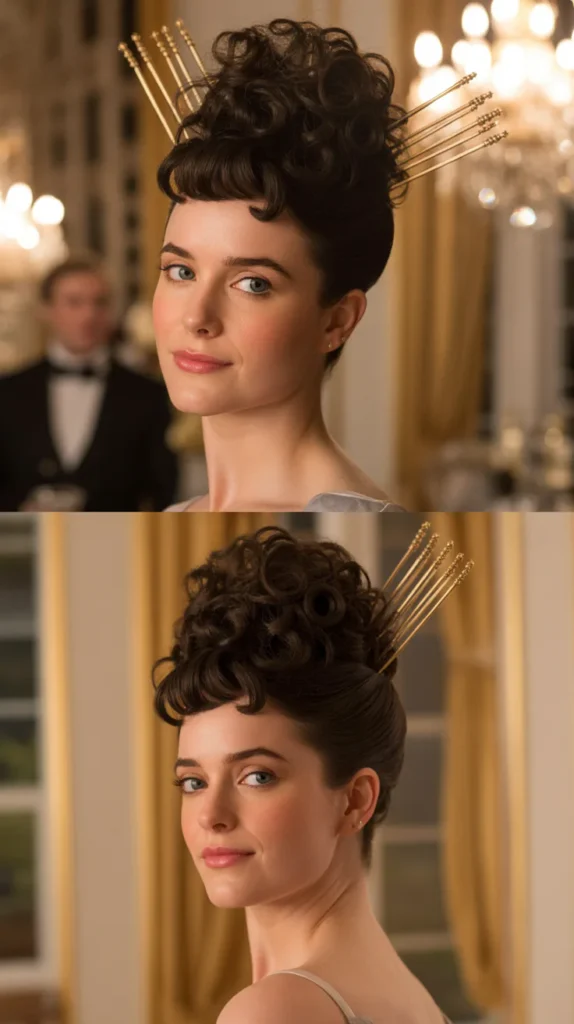 Curly Faux Hawk Updo