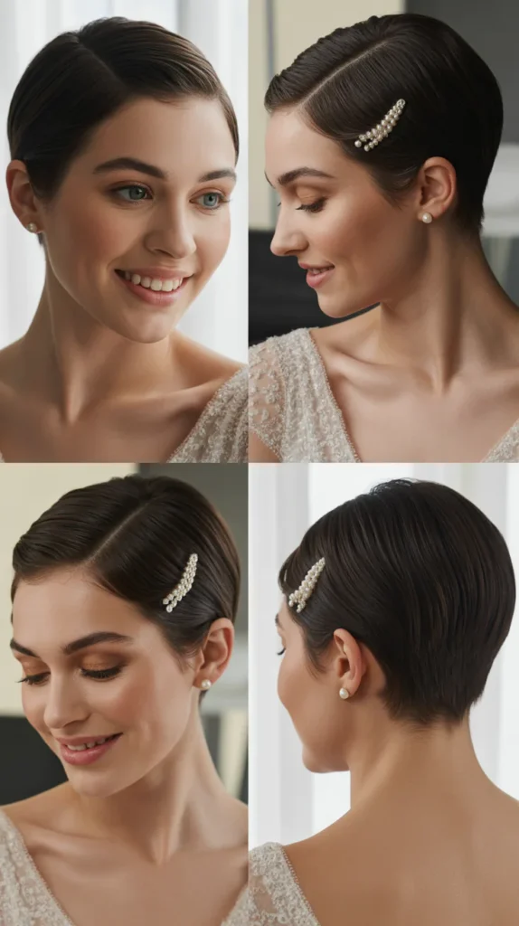 Minimalist Slicked-Back Pixie