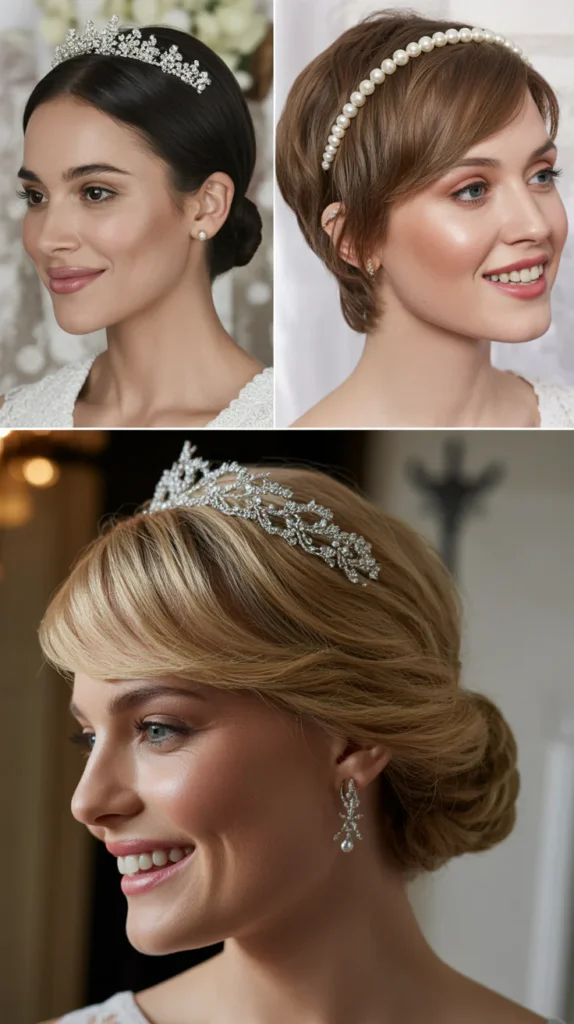 Short Hair with Tiara