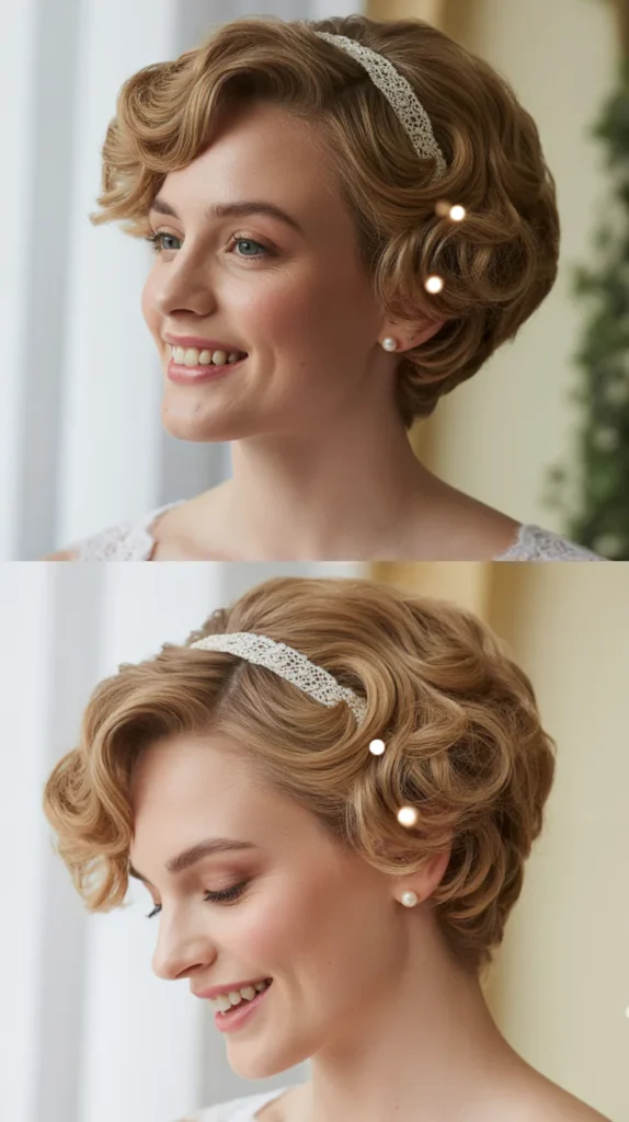 Soft Glam Curled Pixie